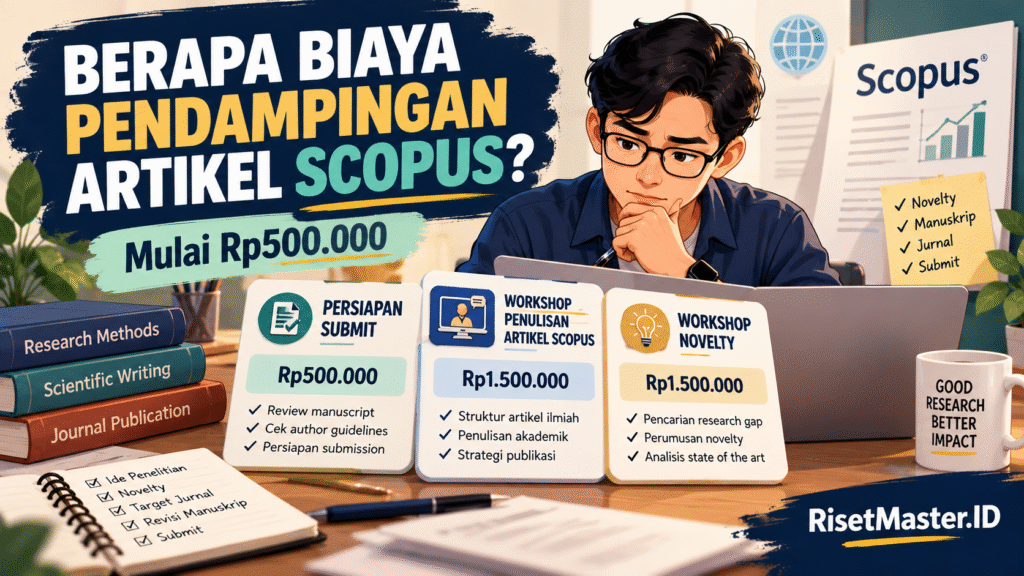 Biaya pendampingan publikasi artikel Scopus mulai Rp500.000 di RisetMaster.ID